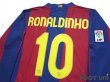 Photo4: FC Barcelona 2007-2008 Home Long Sleeve Shirt #10 Ronaldinho LFP Patch/Badge 50th anniversary of Camp Nou (4)
