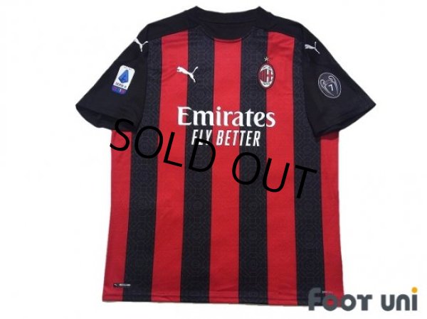 Photo1: AC Milan 2020-2021 Home Shirt #11 Ibrahimovic Serie A Tim Patch/Badge w/tags (1)