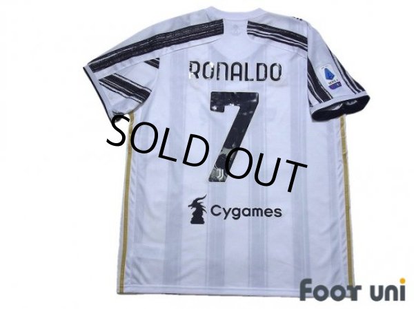 Photo2: Juventus 2020-2021 Home Shirt #7 Ronaldo Serie A Tim Patch/Badge w/tags (2)