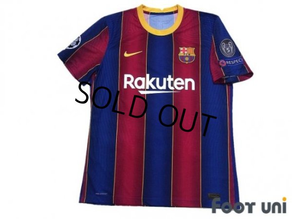 Photo1: FC Barcelona 2020-2021 Home Authentic Shirt #10 Messi Champions League Patch/Badge (1)