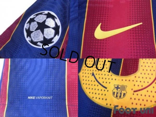 Photo7: FC Barcelona 2020-2021 Home Authentic Shirt #10 Messi Champions League Patch/Badge (7)