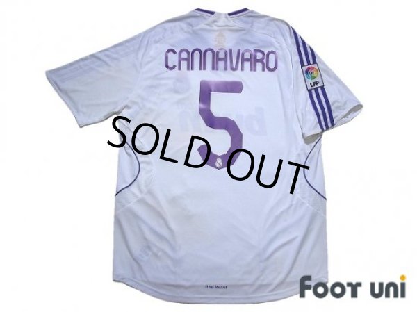 Photo2: Real Madrid 2007-2008 Home Shirt #5 Fabio Cannavaro LFP Patch/Badge w/tags (2)