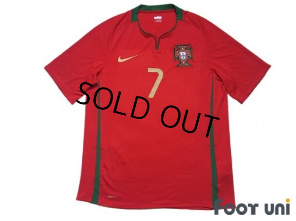 Photo1: Portugal Euro 2008 Home Shirt #7 Cristiano Ronaldo (1)