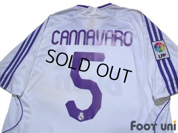 Photo4: Real Madrid 2007-2008 Home Shirt #5 Fabio Cannavaro LFP Patch/Badge w/tags (4)