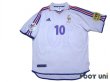 Photo1: France Euro 2000 Away Shirt #10 Zidane UEFA Euro Patch/Badge UEFA Fair Play Patch/Badge (1)