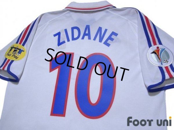Photo4: France Euro 2000 Away Shirt #10 Zidane UEFA Euro Patch/Badge UEFA Fair Play Patch/Badge (4)