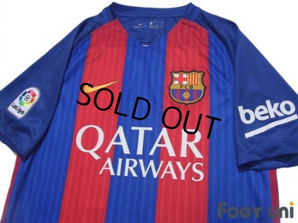 Photo3: FC Barcelona 2016-2017 Home Shirt #10 Messi La Liga Patch/Badge (3)