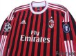 Photo3: AC Milan 2011-2012 Home Long Sleeve Shirt Champions League Patch/Badge (3)