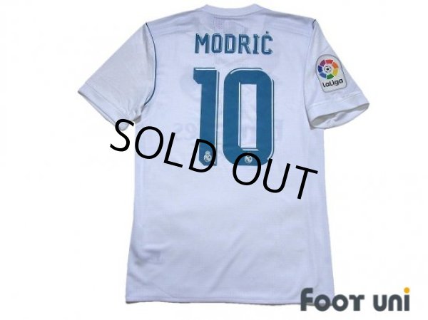 Photo2: Real Madrid 2017-2018 Home Authentic Shirt #10 Modric La Liga Patch/Badge w/tags (2)