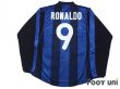 Photo2: Inter Milan 2000-2001 Home Long Sleeve Shirt #9 Ronaldo (2)