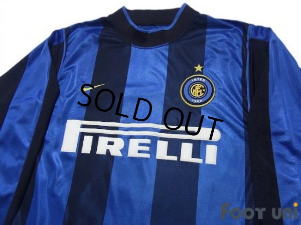 Photo3: Inter Milan 2000-2001 Home Long Sleeve Shirt #9 Ronaldo (3)