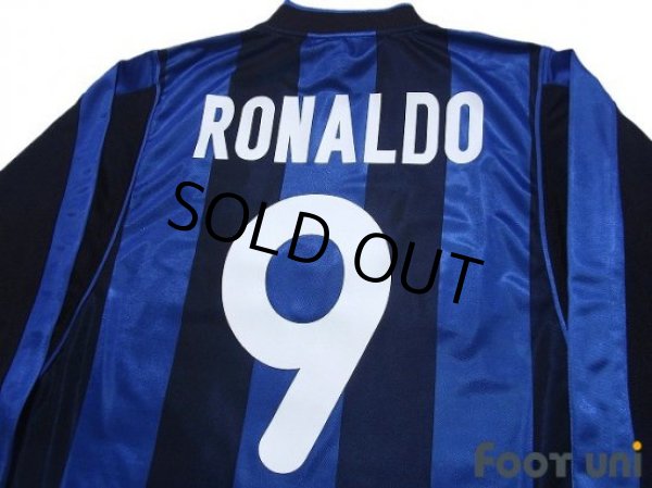 Photo4: Inter Milan 2000-2001 Home Long Sleeve Shirt #9 Ronaldo (4)