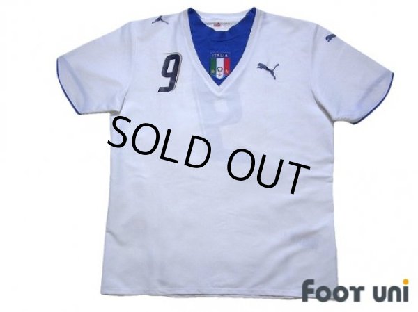 Photo1: Italy 2006 Away Shirt #9 Luca Toni (1)