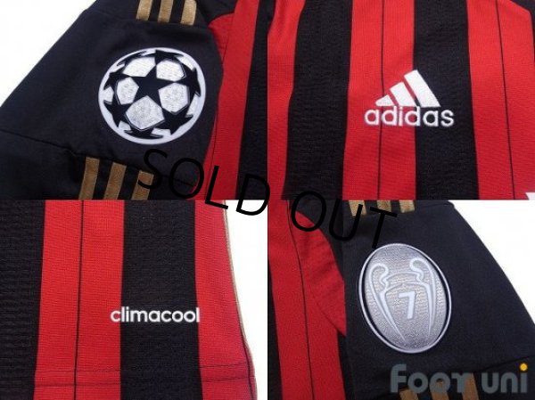 Photo7: AC Milan 2013-2014 Home Long Sleeve Shirt Champions League model Big Year Patch/Badge (7)