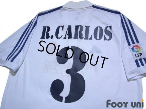 Photo4: Real Madrid 2001-2002 Home Shirt First Half Model #3 Roberto Carlos LFP Patch/Badge (4)