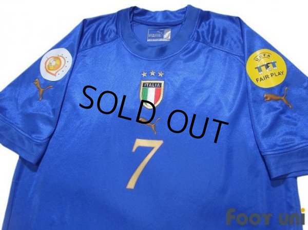 Photo3: Italy Euro 2004 Home Shirt #7 Del Piero UEFA Euro 2004 Patch/Badge UEFA Fair Play Patch/Badge (3)