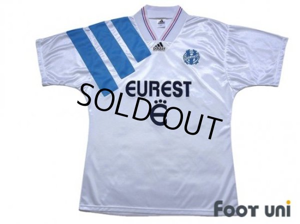 Photo1: Olympique Marseille 1993-1994 Home Shirt (1)