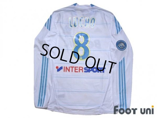 Photo2: Olympique Marseille 2010-2011 Home Long Sleeve Authentic Shirt #8 Lucho Olympique Marseille Champion 2010 Patch/Badge w/tags (2)