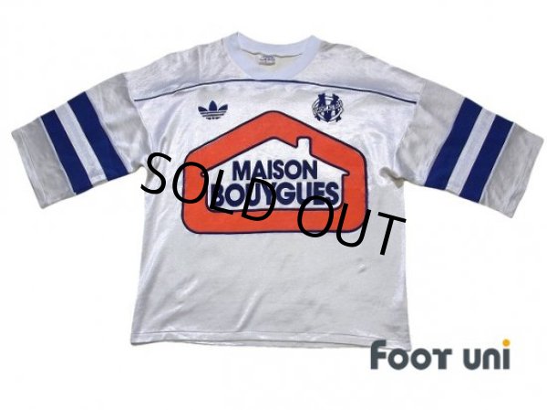 Photo1: Olympique Marseille 1986-1988 Home Long Sleeve Shirt(Three quarter sleeve) (1)