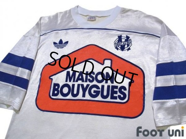 Photo3: Olympique Marseille 1986-1988 Home Long Sleeve Shirt(Three quarter sleeve) (3)