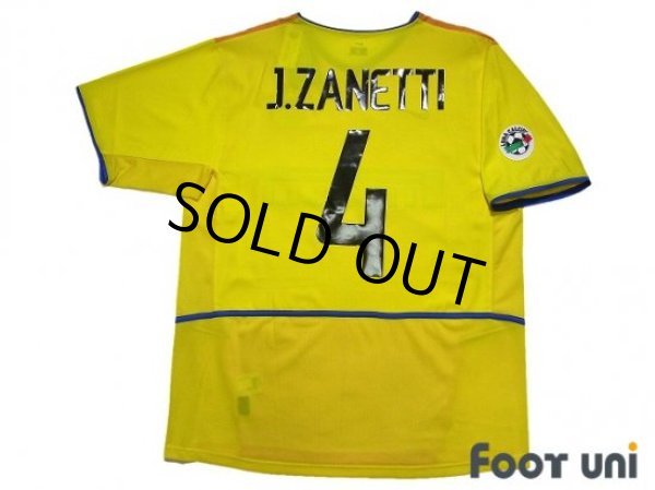 Photo2: Inter Milan 2002-2003 3rd Shirt #4 Zanetti Lega Calcio Patch/Badge w/tags (2)