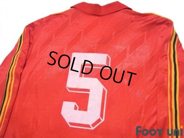 Photo4: Belgium 1986 Home Long Sleeve Shirt #5 (4)