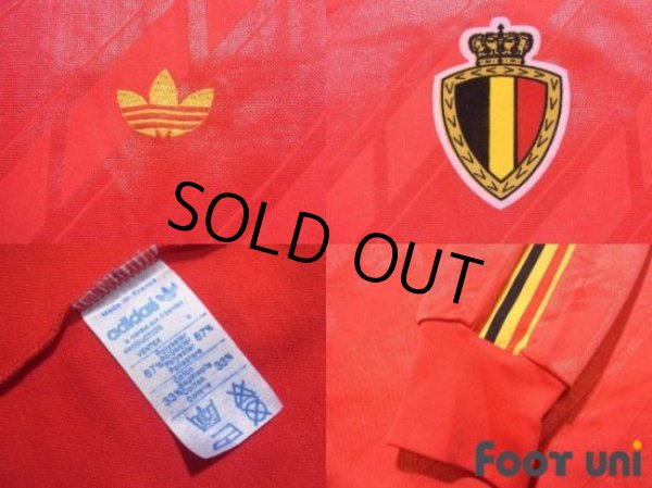 Photo7: Belgium 1986 Home Long Sleeve Shirt #5 (7)