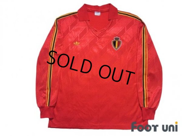 Photo1: Belgium 1986 Home Long Sleeve Shirt #5 (1)