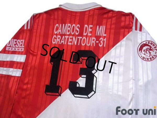 Photo4: AS Monaco 1992-1994 Home Long Sleeve Shirt #13 With sub-sponsor (4)