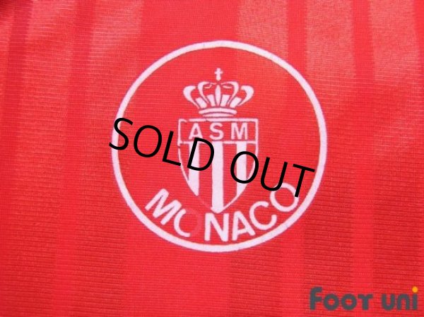 Photo6: AS Monaco 1992-1994 Home Long Sleeve Shirt #13 With sub-sponsor (6)