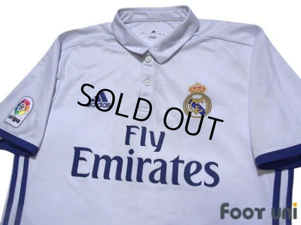 Photo3: Real Madrid 2016-2017 Home Shirt #11 Gareth Bale La Liga Patch/Badge (3)