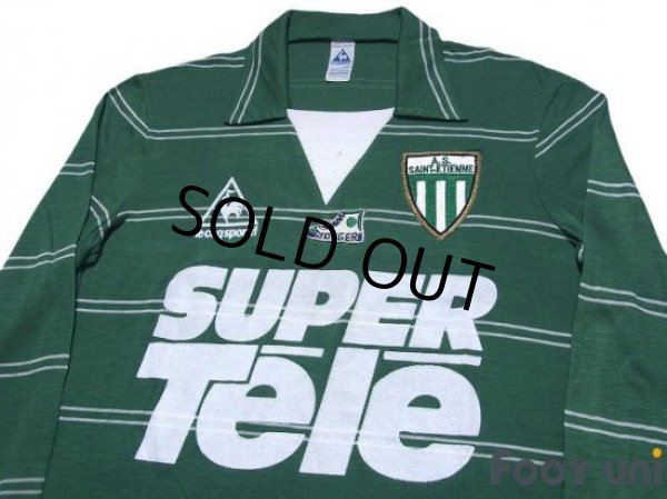 Photo3: Saint Etienne 1980-1981 Home Long Sleeve Shirt Michel Platini enrolled model (3)