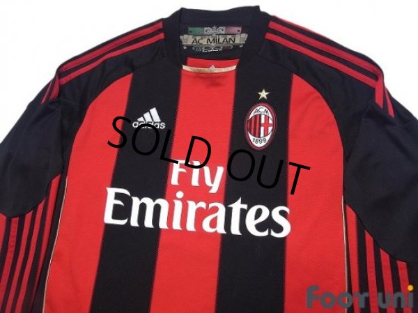 Photo3: AC Milan 2010-2011 Home Long Sleeve Shirt (3)