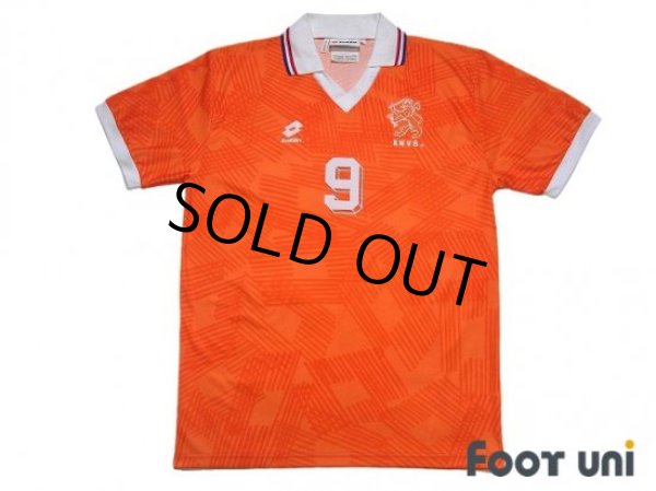 Photo1: Netherlands Euro 1992 Home Shirt #9 Van Basten (1)