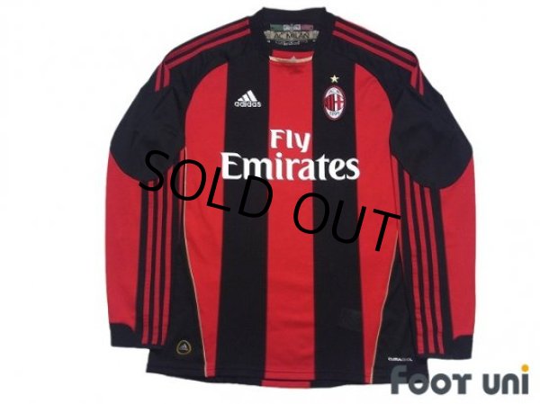 Photo1: AC Milan 2010-2011 Home Long Sleeve Shirt (1)