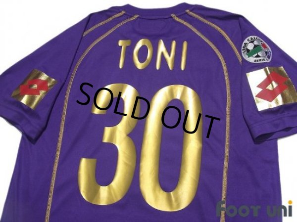 Photo4: Fiorentina 2006-2007 Home Shirt #30 Luca Toni 80th anniversary model Lega Calcio Patch/Badge (4)