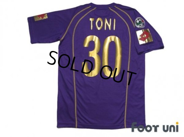 Photo2: Fiorentina 2006-2007 Home Shirt #30 Luca Toni 80th anniversary model Lega Calcio Patch/Badge (2)