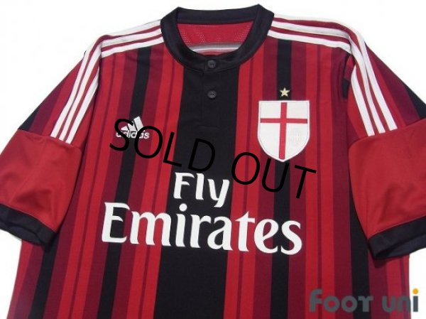 Photo3: AC Milan 2014-2015 Home Shirt #10 Keisuke Honda (3)