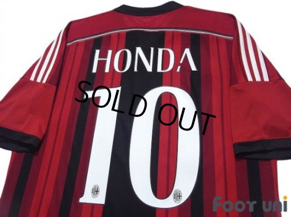 Photo4: AC Milan 2014-2015 Home Shirt #10 Keisuke Honda (4)