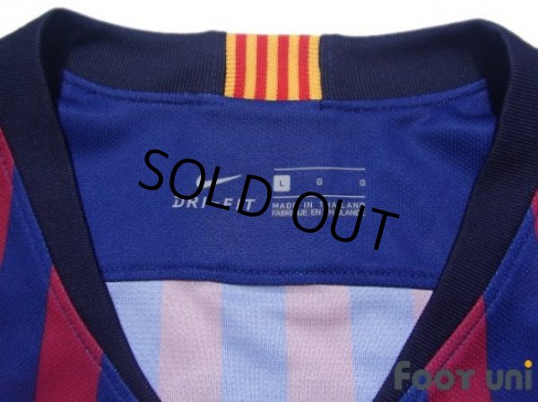 Photo5: FC Barcelona 2018-2019 Home Shirt and Shorts Set #10 Messi La Liga Patch/Badge (5)