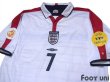 Photo3: England Euro 2004 Home Shirt #7 Beckham UEFA Euro 2004 Patch/Badge UEFA Fair Play Patch/Badge (3)