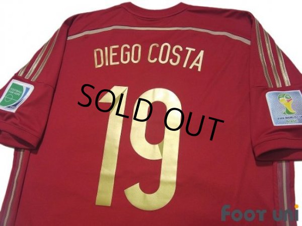 Photo4: Spain 2014 Home Shirt #19 Diego Costa FIFA World Cup Championship 2014 Patch/Badge (4)