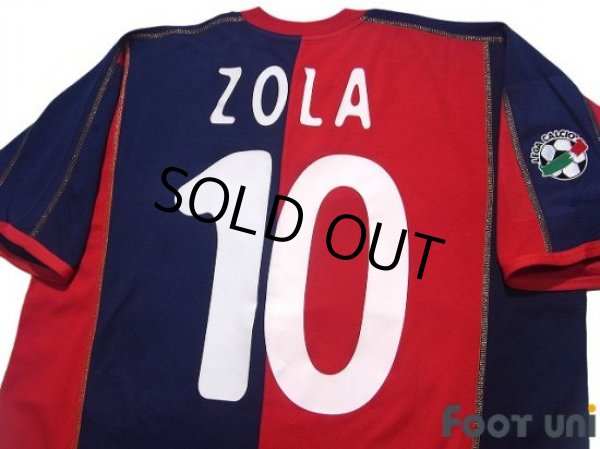 Photo4: Cagliari 2003-2004 Home Shirt #10 Zola Lega Calcio Patch/Badge w/tags (4)