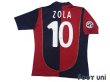 Photo2: Cagliari 2004-2005 Home Shirt #10 Zola Lega Calcio Patch/Badge w/tags (2)