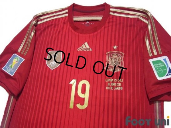 Photo3: Spain 2014 Home Shirt #19 Diego Costa FIFA World Cup Championship 2014 Patch/Badge (3)