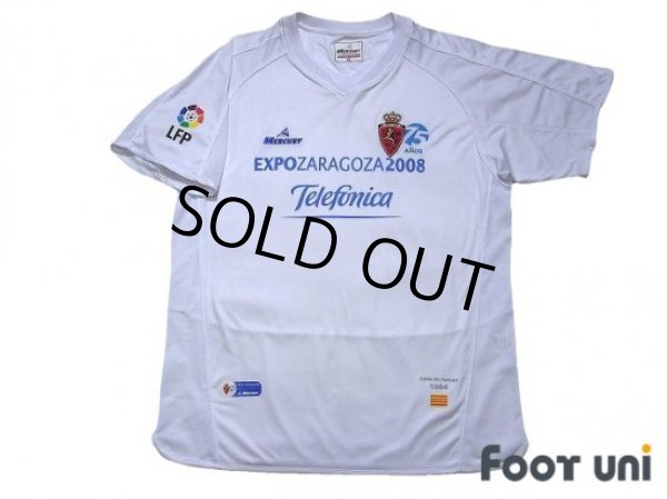 Photo1: Real Zaragoza 2007-2008 Home 75th anniversary Shirt (1)