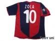 Photo2: Cagliari 2003-2004 Home Shirt #10 Zola Lega Calcio Patch/Badge w/tags (2)