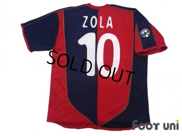 Photo2: Cagliari 2003-2004 Home Shirt #10 Zola Lega Calcio Patch/Badge w/tags (2)