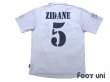 Photo2: Real Madrid 2002-2003 Home Shirt #5 Zidane Centenario Patch/Badge LFP Patch/Badge (2)