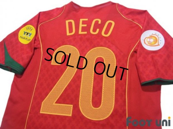 Photo4: Portugal Euro 2004 Home Shirt #20 Deco UEFA Euro 2004 Patch/Badge UEFA Fair Play Patch/Badge (4)